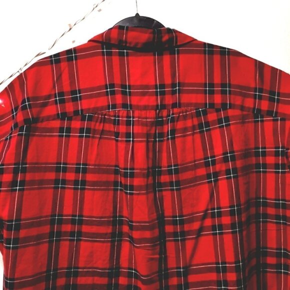 Madewell Women's L Plaid Red Cotton Country Shirt - Picture 9 of 11